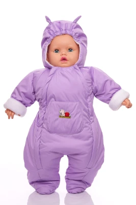 Человечек на флисе для девочки Babykroha сиреневый